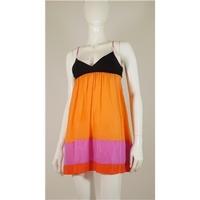 Lipsy Size 10 Silk Summer Dress Featuring Contrasting Colour blocks