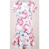 Limited Edition, size 8 cream & pink rose print dress