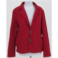 lisa size m red wool knitted casual jacket