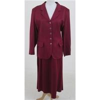 libra size 18 red skirt suit