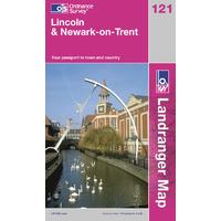 lincoln newark on trent os landranger map sheet number 121