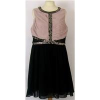little mistress london size 16 pink knee length dress