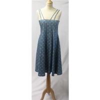 Liberty Print Handmade 12/14 Liberty Cotton Blue Shoe Stringed Strapped Mini Dress. Unbranded - Size: 12 - Blue - Mini dress