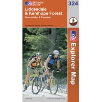 Liddesdale & Kershope Forest - OS Explorer Active Map Sheet Number 324