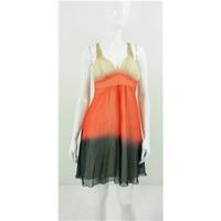 Lipsy Size 8-10 Coral Asymmetrical Dress