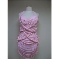 lipsy pink ruffled short evening dress lipsy pink evening