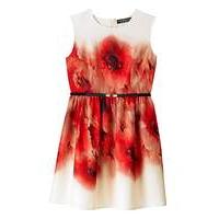 little mistress poppy print prom dress