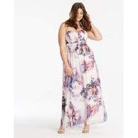 little mistress printed maxi dress