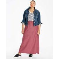 Linen Mix Maxi Skirt