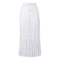 Linen Mix Tiered Skirt