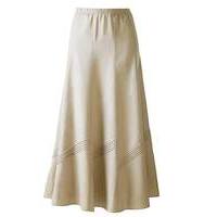 linen blend skirt length 33in