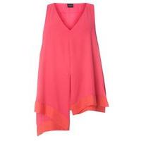 live unlimited pink colour block vest pink