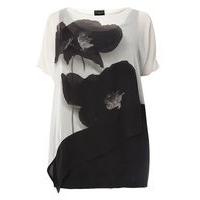 Live Unlimited Black Poppy Kaftan Top, Black