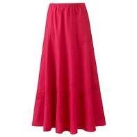 Linen Blend Skirt Length 33in