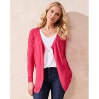 LINEN MIX WATERFALL CARDIGAN