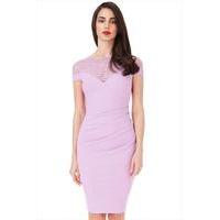 Lilac Lace Bodycon Dress