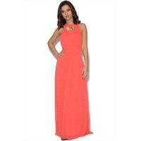 Little Mistress Papaya Embellished Maxi Dress