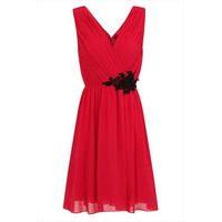 Little Mistress Cherry Pink Applique Crossover Dress