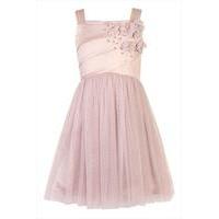 little misdress pink flower embellished dress