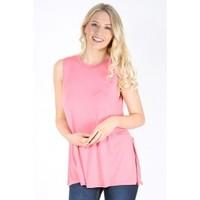 Lily Sleeveless Side Split Swing Top