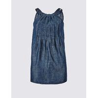 Limited Edition Denim Round Neck Vest Top