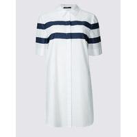 Limited Edition Pure Cotton Longline Striped Shirt