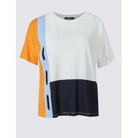 Limited Edition Modal Blend Colour Block Jersey Top