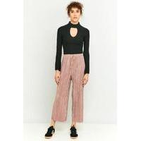 light before dark pleated pink wide leg trousers pink