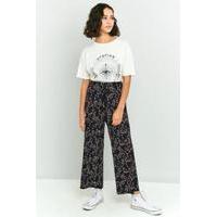 Light Before Dark Printed Plisse Trousers, NAVY