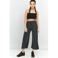 light before dark ribbed cupro culottes black