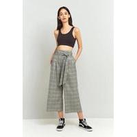 Light Before Dark Checked High Waisted Trousers, YELLOW