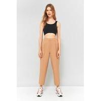 light before dark camel cocoon trousers taupe