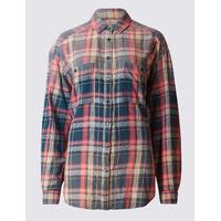 Limited Edition Pure Cotton Checked Long Sleeve Shirt