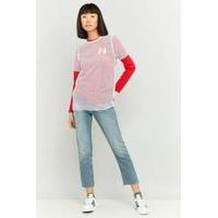 Light Before Dark Oversized Airtex T-shirt, WHITE