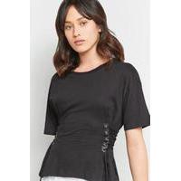 Light Before Dark Side Corset T-Shirt, BLACK