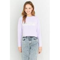 Light Before Dark 1992 Lilac Cropped Long Sleeve T-shirt, LILAC