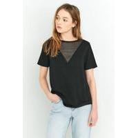 light before dark airtex v neck t shirt black