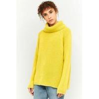 light before dark slouchy turtleneck jumper lime