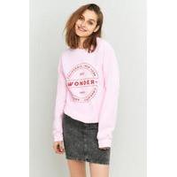 light before dark wonder crew neck pink sweatshirt pink