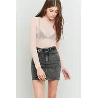 light before dark sheer ribbed jumper pink