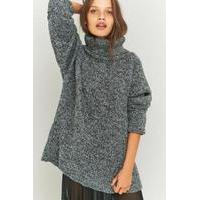 light before dark slouchy turtleneck jumper grey