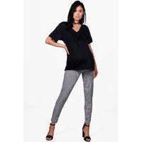 Lily Gingham Skinny Trousers With Stretch - multi