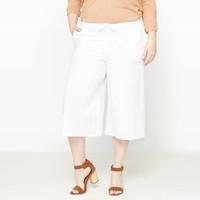 Linen and Cotton Cropped Trousers
