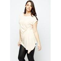 light peach ruched side top