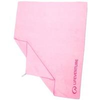 lifeventure softfibre trek towel pink pocket