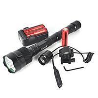 Lights LED Flashlights/Torch LED 6000 Lumens 1 Mode Cree XM-L T6 18650 Suitable for VehiclesCamping/Hiking/Caving Cycling/Bike Traveling