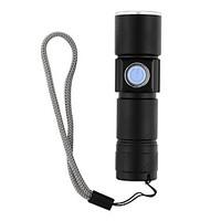 Lights LED Flashlights/Torch LED 1200 Lumens 3 Mode Cree T6 Lithium BatteryDimmable / Adjustable Focus / Rechargeable / Nonslip grip /