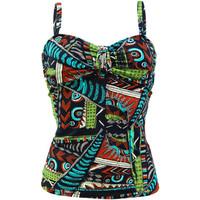 Livia Multicolored Tankini Swimsuit Guaruja Mauve women\'s Mix & match swimwear in Multicolour