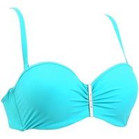 Livia Turquoise Bandeau Swimsuit Top C cups Barbarela Tervie women\'s Mix & match swimwear in blue