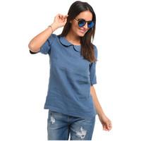 linit top caffe womens blouse in blue